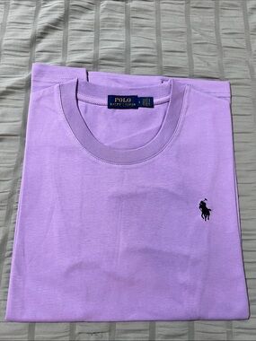 Polo by Ralph Lauren Lavender Crew Neck T-Shirt with Black Pony